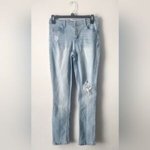 Wallflower Light Blue Distressed Jeans Size Juniors 1